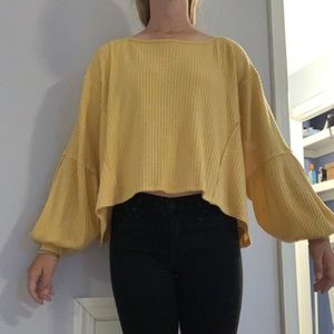 free people cute yellow top